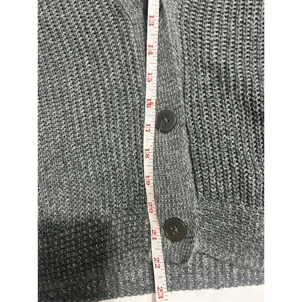 American Eagle Chunky Knit Gray Cardigan S Grandpa Core Coastal Granny Minimalis